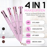 4-in-1 makeup pen: concealer, lip liner, eyeliner, eyebrow pencil