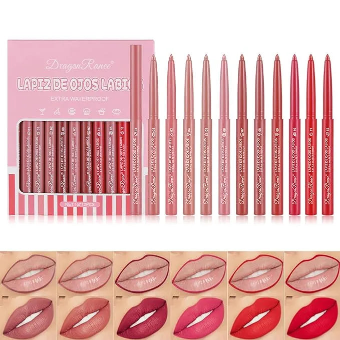 Dragon Ranee Lipstick Lip Pencil Set-12 piece