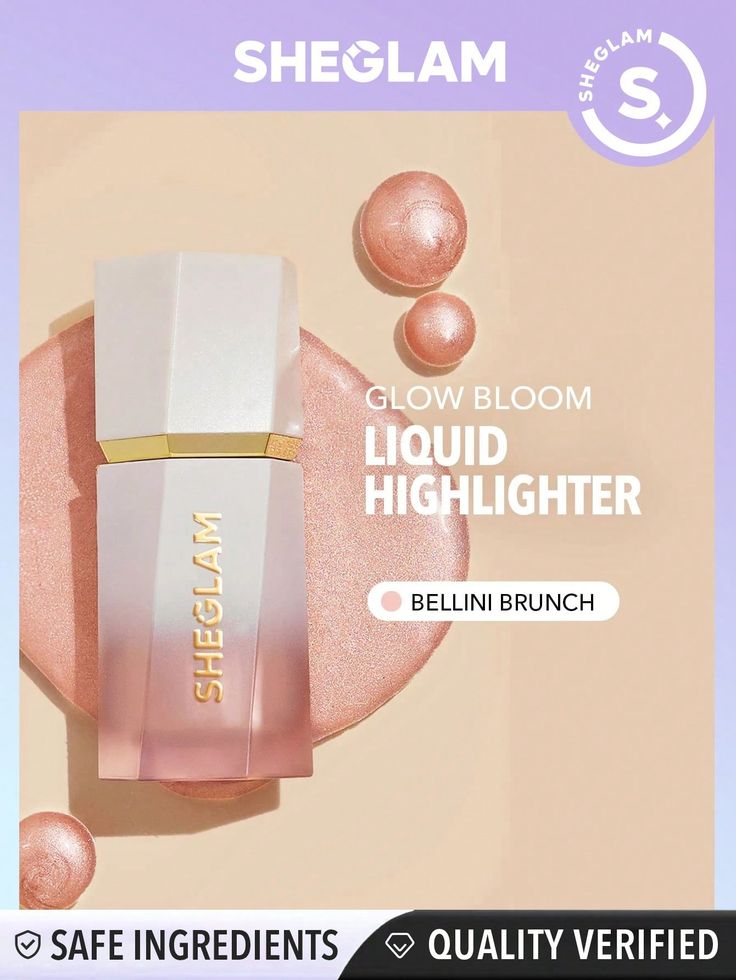 SheGlam Glow Bloom Liquid Highlighter- BELLINI BRUNCH - Beauties Junction