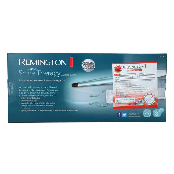 Remington SHINE THERAPY CURLING WAND CI53W - Beauties Junction