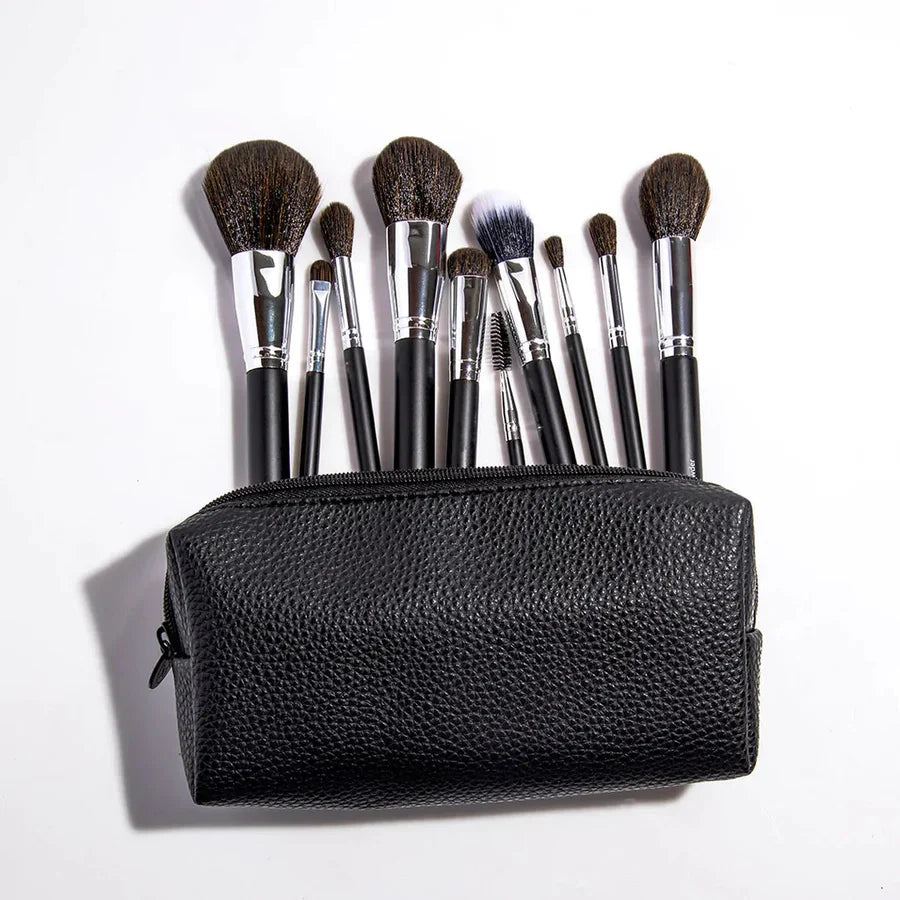 BH Cosmetics Ultimate Essentials - 10 Pc Brush Set + Bag