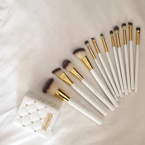 BH Cosmetics White Studded Elegance 12-Piece Brush Set